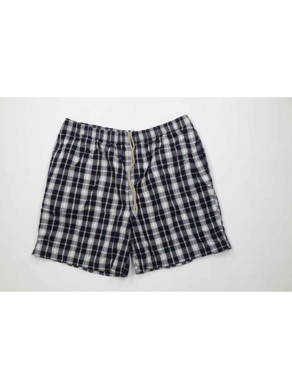 Vintage 90s Y2K Streetwear Mens Large Faded Cotton Above Knee Harem Shorts Plaid